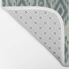 Coastal Ikat Stripe - weathered blue Bath Mat Gallery Image 2
