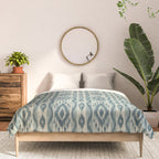 Coastal Ikat Stripe - weathered blue Comforter Gallery Image 3