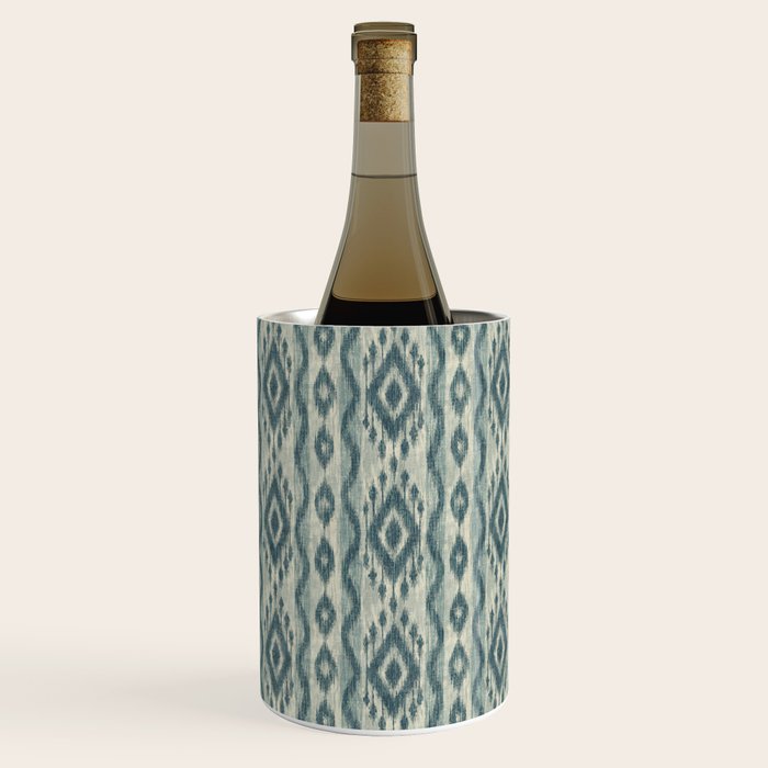 Coastal Ikat Stripe - weathered blue Wine Chiller Gallery Image 2