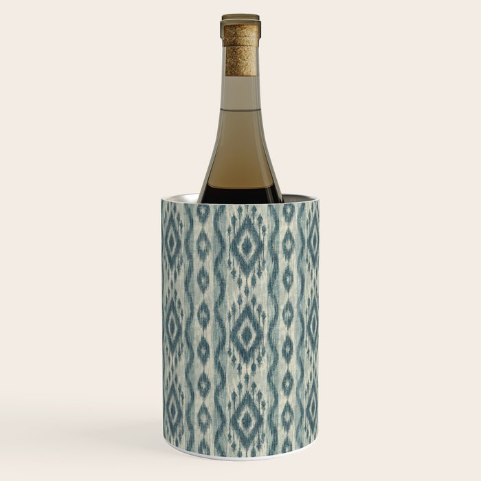 Coastal Ikat Stripe - weathered blue Wine Chiller Gallery Image 3