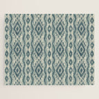 Coastal Ikat Stripe - weathered blue Jigsaw Puzzle Gallery Image 1