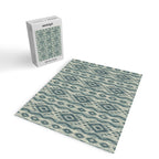 Coastal Ikat Stripe - weathered blue Jigsaw Puzzle Gallery Image 2