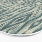 Coastal Ikat Stripe - weathered blue Bath Mat Gallery Image 3
