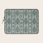 Coastal Ikat Stripe - weathered blue Laptop Sleeve Gallery Image 1