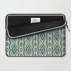Coastal Ikat Stripe - weathered blue Laptop Sleeve Gallery Image 2