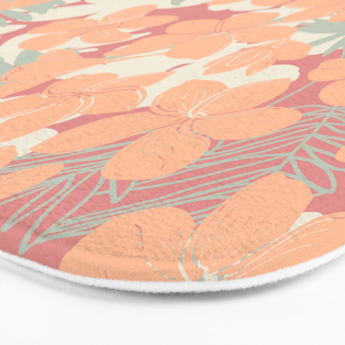 Exotic plumeria flowers A Bath Mat Gallery Image 3