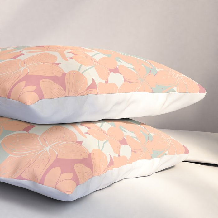 Exotic plumeria flowers A Pillow Sham Gallery Image 3