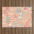 Exotic plumeria flowers A Outdoor Rug Gallery Image 1
