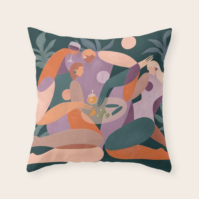 Girlâs night out Throw Pillow Gallery Image 6