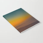 Pretty Pastel Yellow Red Green Sunset With Lone Pine Tree Silhouette Notebook Gallery Image 2