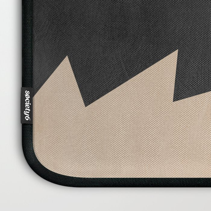 black white abstract shape art 2 Laptop Sleeve Gallery Image 3