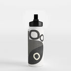 black white abstract shape art 2 Water Bottle Gallery Image 2