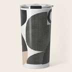 black white abstract shape art 2 Travel Mug Gallery Image 1