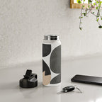 black white abstract shape art 2 Water Bottle Gallery Image 4