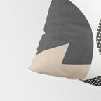 black white abstract shape art 2 Pillow Sham Gallery Image 4