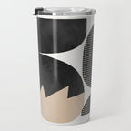 black white abstract shape art 2 Travel Mug Gallery Image 3