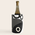 black white abstract shape art 2 Wine Chiller Gallery Image 3