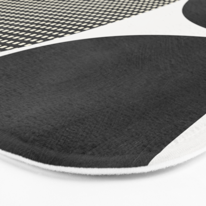 black white abstract shape art 2 Bath Mat Gallery Image 3