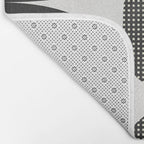 black white abstract shape art 2 Bath Mat Gallery Image 2