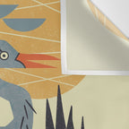 Stretching Heron Wall Tapestry Gallery Image 3