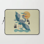 Stretching Heron Laptop Sleeve Gallery Image 1