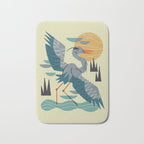 Stretching Heron Bath Mat Gallery Image 1