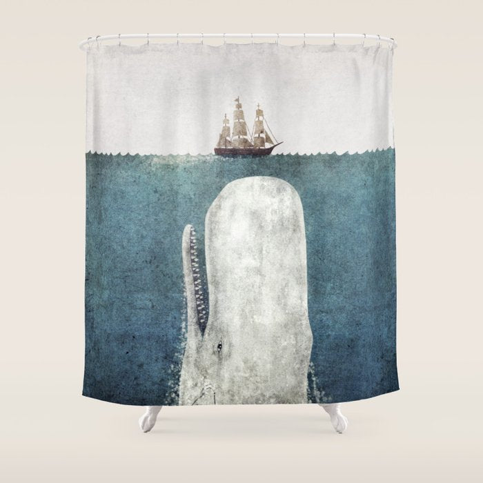 The White Whale Shower Curtain