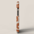 Mid Century Modern Piquet Abstract Pattern in Clay and Putty Tones iPhone Case Gallery Image 2