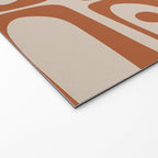 Mid Century Modern Piquet Abstract Pattern in Clay and Putty Tones Welcome Mat Gallery Image 2