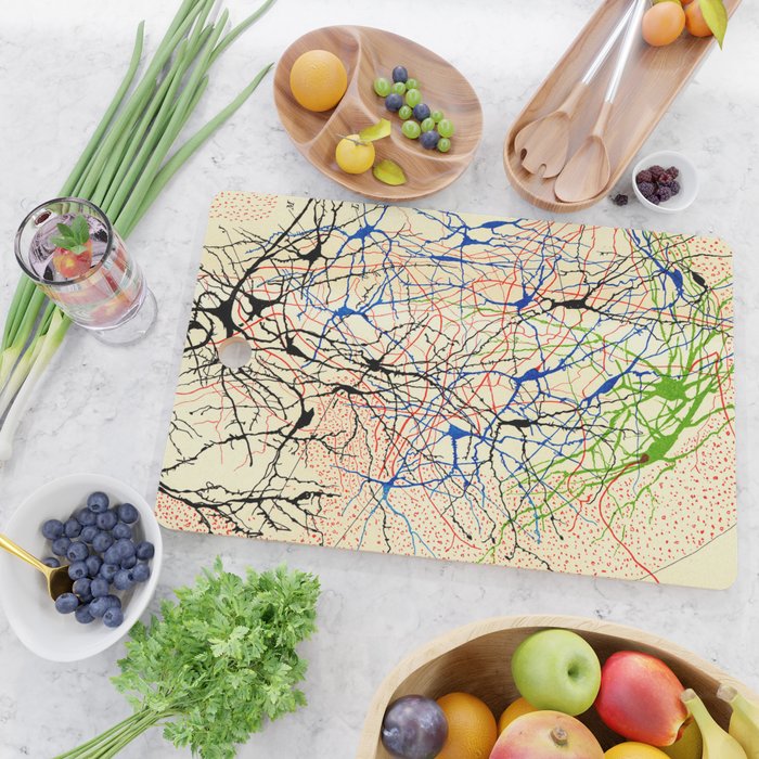 Santiago Ramón Y Cajal Nerve Cells Cutting Board Gallery Image 2