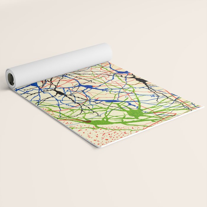 Santiago Ramón Y Cajal Nerve Cells Yoga Mat Gallery Image 2