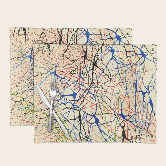 Santiago Ramón Y Cajal Nerve Cells Placemat Gallery Image 1