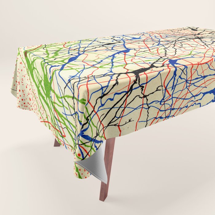 Santiago Ramón Y Cajal Nerve Cells Tablecloth Gallery Image 1