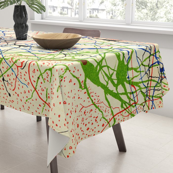 Santiago Ramón Y Cajal Nerve Cells Tablecloth Gallery Image 3