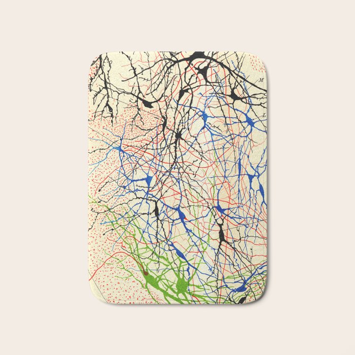 Santiago Ramón Y Cajal Nerve Cells Bath Mat Gallery Image 1