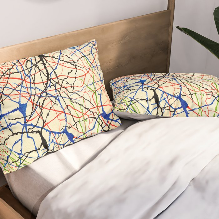 Santiago Ramón Y Cajal Nerve Cells Pillow Sham Gallery Image 2