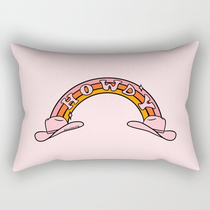 Howdy Rainbow Rectangular Pillow Gallery Image 2