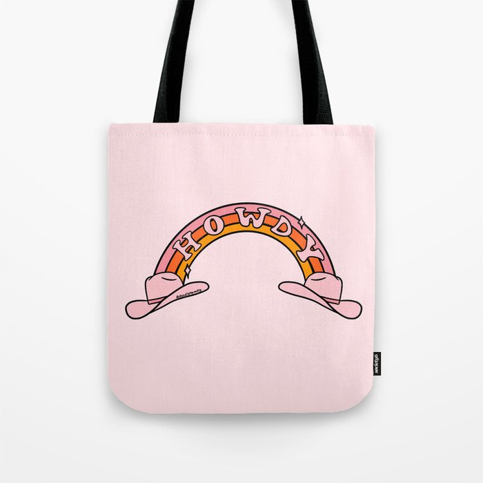 Howdy Rainbow Tote Bag Gallery Image 1