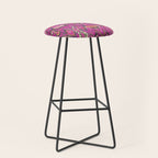 Uzbekistan Rug Deep Pink Stool Gallery Image 1