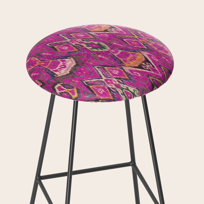 Uzbekistan Rug Deep Pink Stool Gallery Image 2