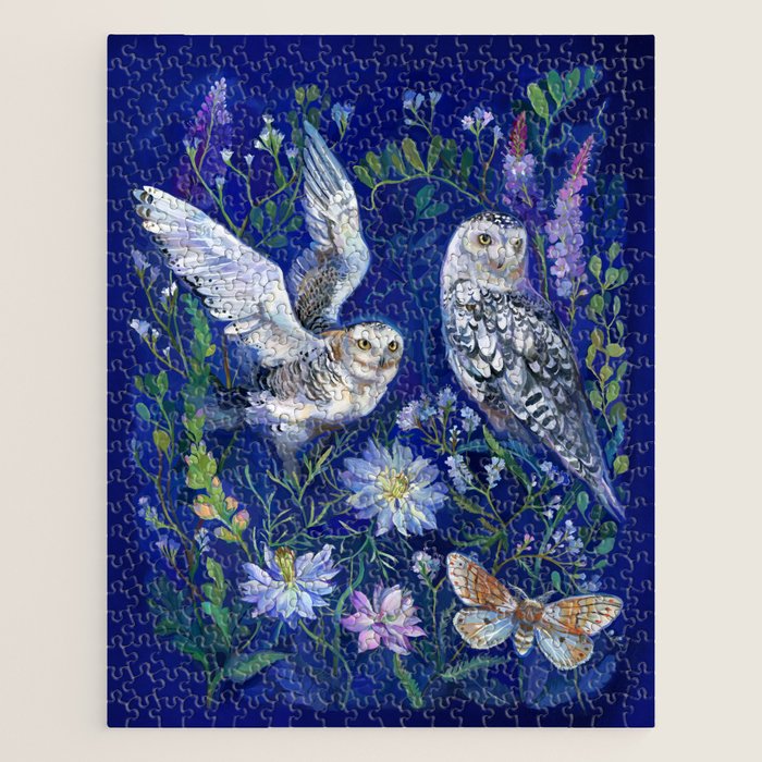 Flower Garden Owls Jigsaw Puzzle Gallery Image 1