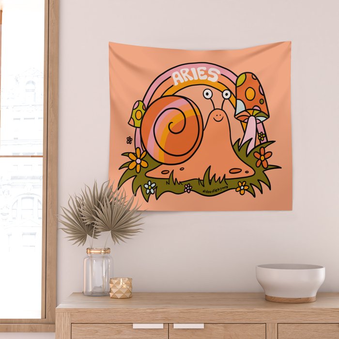 Aries Snail Wall Tapestry Gallery Image 2