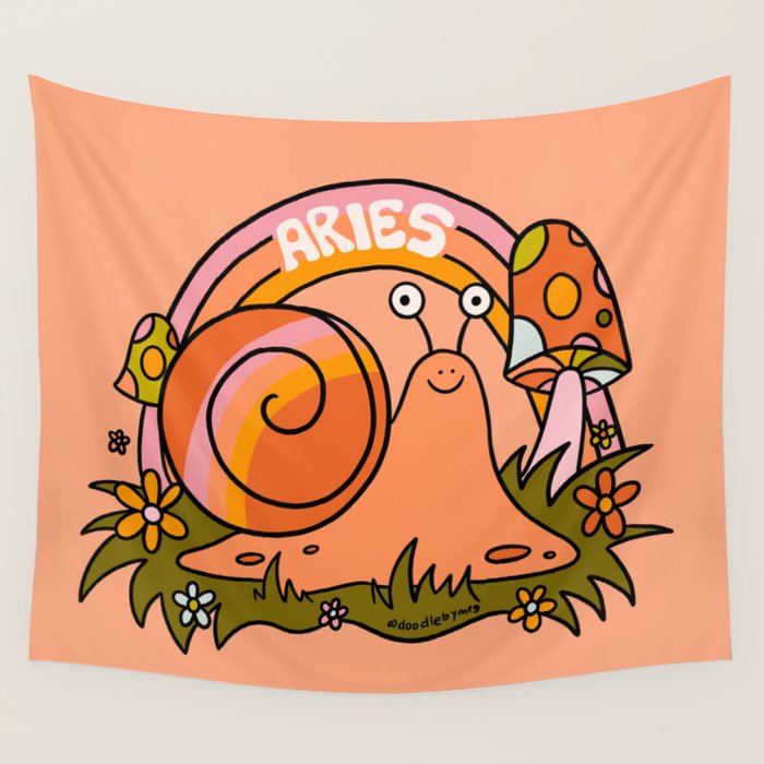 Aries Snail Wall Tapestry Gallery Image 4