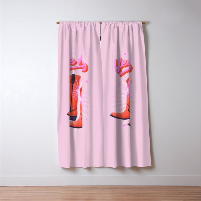 YEEE HAW Cowgirl Boots Window Curtain Gallery Image 3