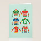Vintage Ugly Christmas Sweaters: Mint Green Edition Stationery Card Gallery Image 2