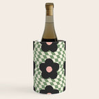 A Single Flower (Checked & Warped BG) Wine Chiller Gallery Image 1