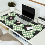 A Single Flower (Checked & Warped BG) Desk Mat Gallery Image 2