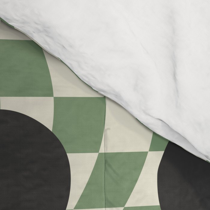 A Single Flower (Checked & Warped BG) Comforter Gallery Image 4