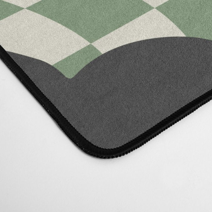 A Single Flower (Checked & Warped BG) Desk Mat Gallery Image 4