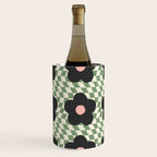 A Single Flower (Checked & Warped BG) Wine Chiller Gallery Image 3